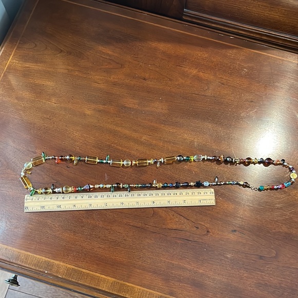 Play of colour Opera length quality mixed media necklace. Quality, not plastic. - Picture 7 of 7